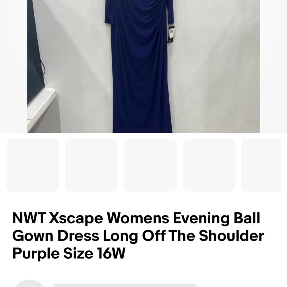 Xcape blue long evening dress 16w